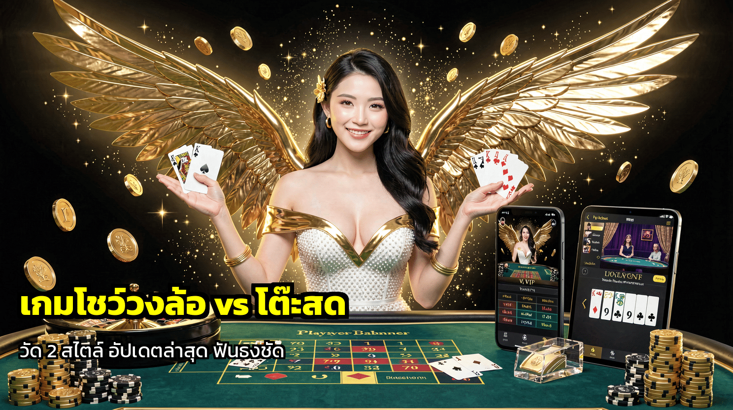 เกมโชว์วงล้อ vs โต๊ะสด